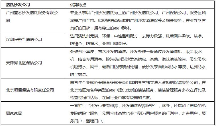 沙发清洁