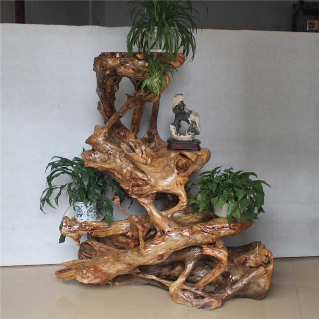 根雕花架