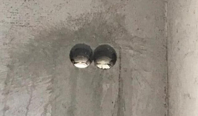 师傅安装空调打孔在房梁上 对房屋结构稳定造成伤害