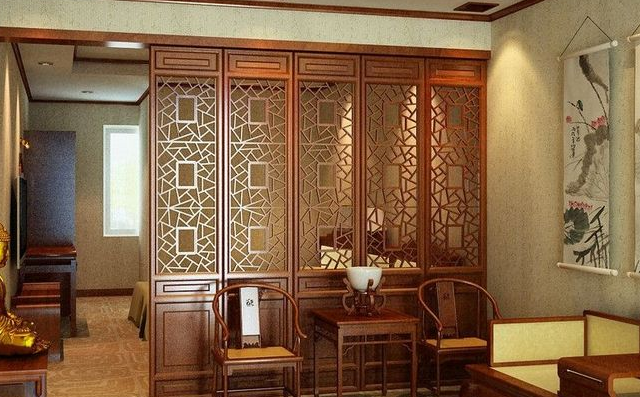 推拉实木屏风的作用与屏风保养技巧